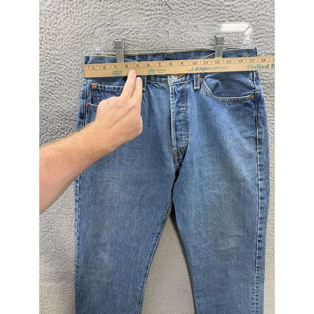 Levis 501 XX Jeans Mens 33x34 Blue Original Fit Button Fly Grunge Skater Y2K